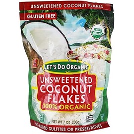 Let's Do! Coconut Flakes, Unsweetened, Organic, 198 Grams