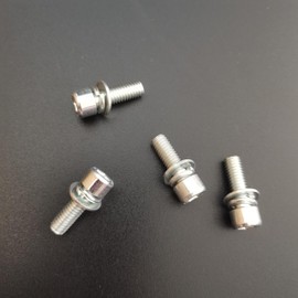 ZZRSDAN 4 PCS Muffler/Exhaust Bolts for 2 Stroke 80cc 100cc Gas Motorized Bicycle