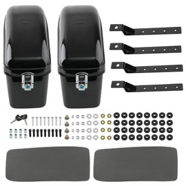 maXpeedingrods Motorcycle Hard Saddlebags for Harley Honda Yamaha Suzuki Kawasaki Victory, Universial Saddle Bags,Gloss Black