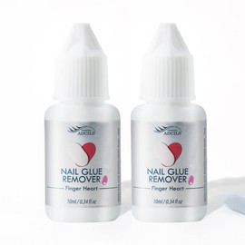 ADCILS Professional Nail Finger Heart Glue Remover Soak Off 10ml X2pcs Set