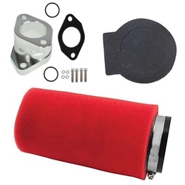 Air Filter & Carburetor Intake Manifold for Yamaha Warrior 350 YFM350 YFM350X 1987-2004 (Air Filter With CNC Intake Manifold)