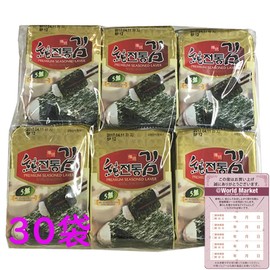 Seochon Traditional Korean Seaweed Seaweed 8 Cuts, 8 Sheets, 30 Bags @World Market with Shelf Life Stickers, Korean Seaweed