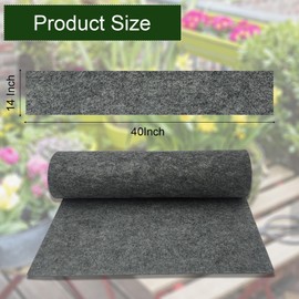 Betagt 14x40 Inch Planter Liner Roll Mat, Fabric Planter Basket Liner Pads, Non Woven Basket Liner Roll Mats，Coconut Fiber Liner Roll,Hanging Basket Coco Liners for Plants Flower Outdoor Indoor Garden