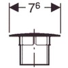 Geberit Geberit 240.750.21.1 Strut Cap with Stopper: Shiny Chrome