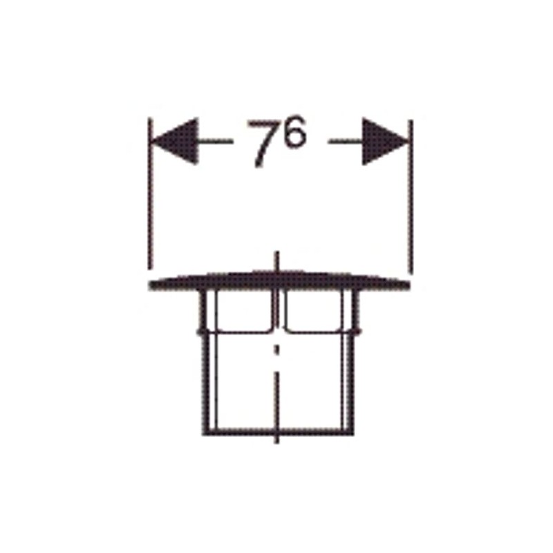 Geberit Geberit 240.750.21.1 Strut Cap with Stopper: Shiny Chrome