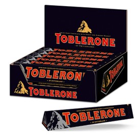 Toblerone Swiss Dark Chocolate with Honey and Almond Nougat, 3.52-Ounce Bar (Pack of 20)
