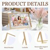 Odowalker 2 Pcs Gold Floating Picture Glass Photo Frame, Glass