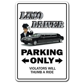 Limo Driver Decal Limousine Chauffeur Stretch car Pool Soccer mom | Indoor/Outdoor | 9" Tall