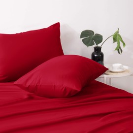 Moonlight Bedding Pillow Cases 2 Pack – Red Pillowcases Envelope Closure Super Soft Brushed Microfiber Standard House Wife Pillow Covers, (50 X 75 CM)