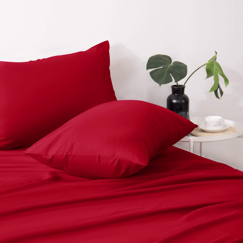 Moonlight Bedding Pillow Cases 2 Pack – Red Pillowcases Envelope