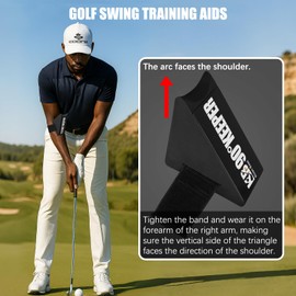Kivan Base 90°Keeper Golf Posture Correction Training Aid, Professional Swing Accuracy Improvement Tool for Preventing Over Swinging