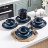 LERATIO Ceramic Dinnerware Sets for 4,Stoneware Coupe Plates and Bowls