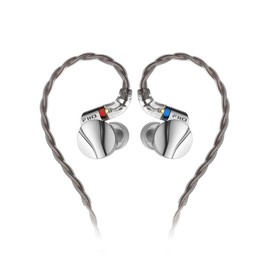 FiiO FD15 13.8mm Magnalium DLC HiFi Dynamic Driver in-Ear Earphone with Stainless Steel Shell, Detachable MMCX Cable (Silver)