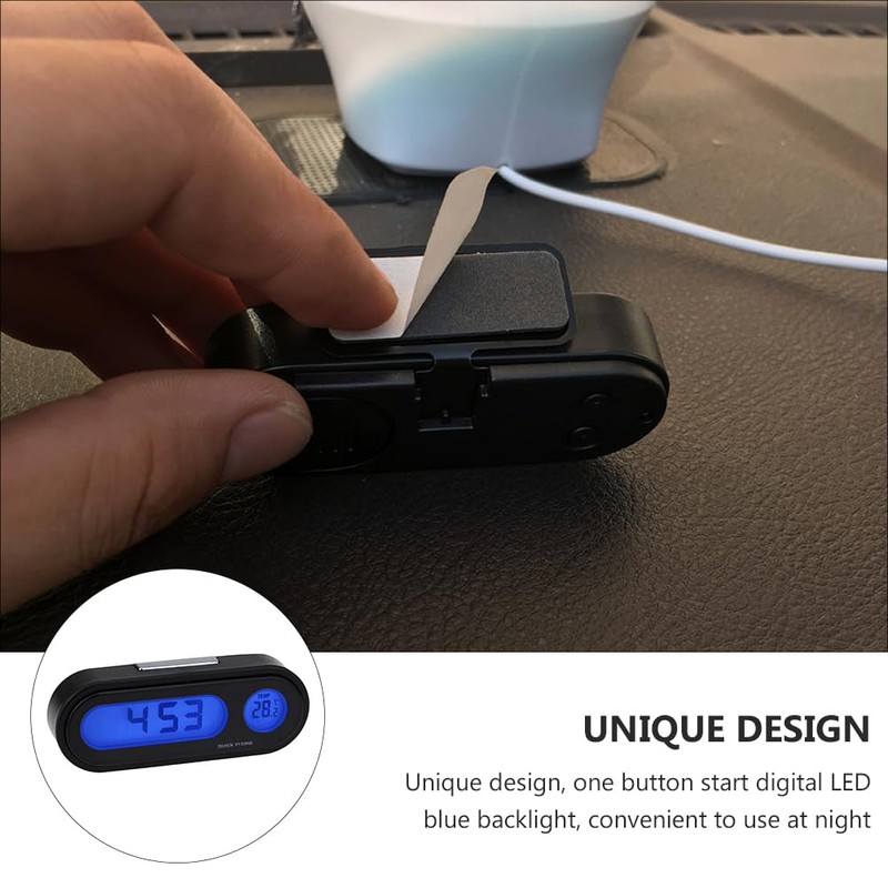 2 Pcs Car Dashboard Clock with High Precision Clock, Mini