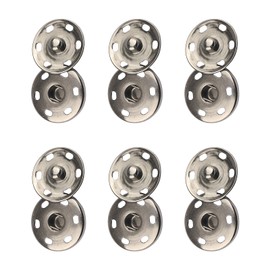 Press Studs 12 Sets Metal Snap Buttons Heavy Duty Press Studs Rust Proof Snaps Fasteners Buttons for Clothes Handbag Craft DIY Supplies (15mm)