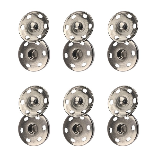 Press Studs 12 Sets Metal Snap Buttons Heavy Duty Press