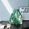 XINGNIAO Creative Graffiti Insulated Lunch Bag, Cotton Canvas Drawstring Bento