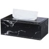 Marble Ink Pattern Leather Tissue Box Holder - Waterproof Rectangular