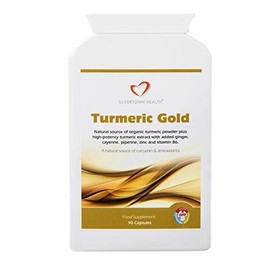 Turmeric Gold - 90 Capsules - A Unique Combination of Turmeric Powder Plus high-Potency Turmeric Extract Giving The Equivalent of 1780mg of Turmeric Powder per Capsule