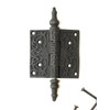 Victorian Steeple Tip Hinge 2.5" Cast Iron Antique Style Replica Hardware for Restoration