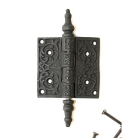 Victorian Steeple Tip Hinge 2.5" Cast Iron Antique Style Replica Hardware for Restoration