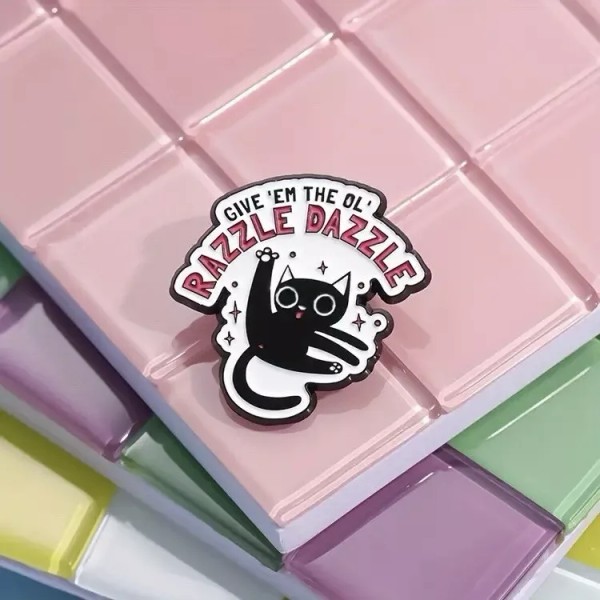 Razzle Dazzle Kitty Enamel Pin - Cat Booty - Give