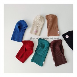 Korean Retro Style Kids Balaclava Hat - International Design lf1919 Free Size/46-50cm Khaki 3ea