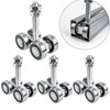BIAXJUNY 4 Wheel Trolley Assembly Roller Trolley Silent M10 Bolt
