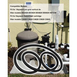 DEX2422Z2 Filter Seal Gasket Replacement Hayward Pool Filter O-Ring DE2420 DE3620 DE4820 DE6020 for Hayward Filter Seal Gasket C2030 C3030 C4030 C5030 C7030 with Lube