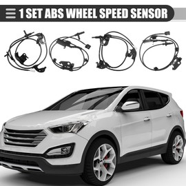 Motoforti ABS Wheel Speed Sensor, for Toyota RAV4 4WD 08-12, Metal, 89542-42050, Black, 4 Pcs