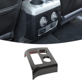 Jimen Compatible with 2009-2014 Ford F150 Rear Air Conditioner Vent Outlet Panel Trim Cover (Carbon Fiber)