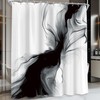 Cinbloo Black and White Shower Curtain 60Wx72H Abstract Bathroom Decor