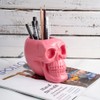 Arola Pink Skull Pencil Holder Skeleton Key Holder Makeup Brush