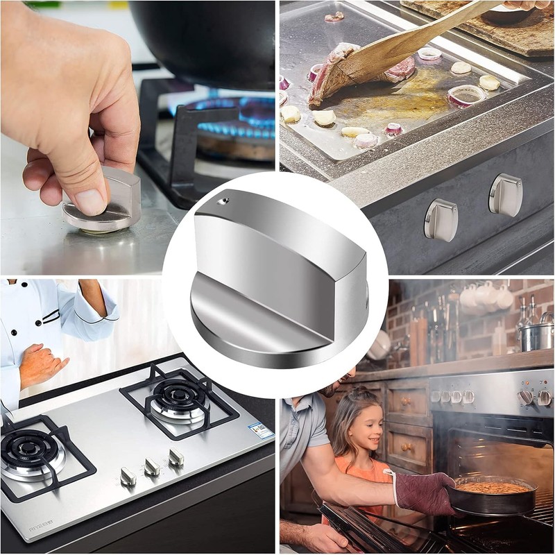 Rotary Knob Cooker 6mm Gas Stove Knobs Metal Universal Oven