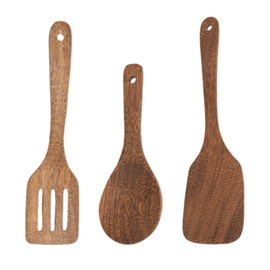 3 Pieces Wooden Spatulas, Long Handle Wooden Spatulas, Kitchen Utensils, Heat-Resistant Spatulas, Cooking Tools