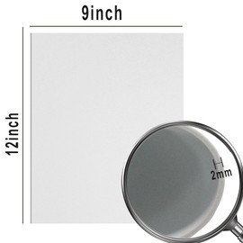 QIDIWIN EVA Foam Craft Sheets - 9x12 Inch 2mm Thick Versatile Non-Adhesive Foam for DIY, Cosplay, Scrapbooking, Classroom Projects - Durable, Flexible, Perfect for Crafting, 12 Pack(White)