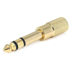 Monoprice Metal 1/4in (6.35mm) TRS Stereo Plug to 3.5mm TRS Stereo Jack Adapter - Gold Plated