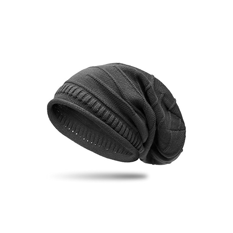 CASPAR Simple Unisex Knitted Hat / Slouch Beanie with Unusual