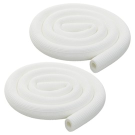 2 Pack Pipe Insulation Tubing, BESUNTEK 6ft Heat Preservation Insulated Foam Tubing Handle Grip Support, for Water Pipes, air Conditioning Pipes (0.75" × 0.39", White, 2 Pack)