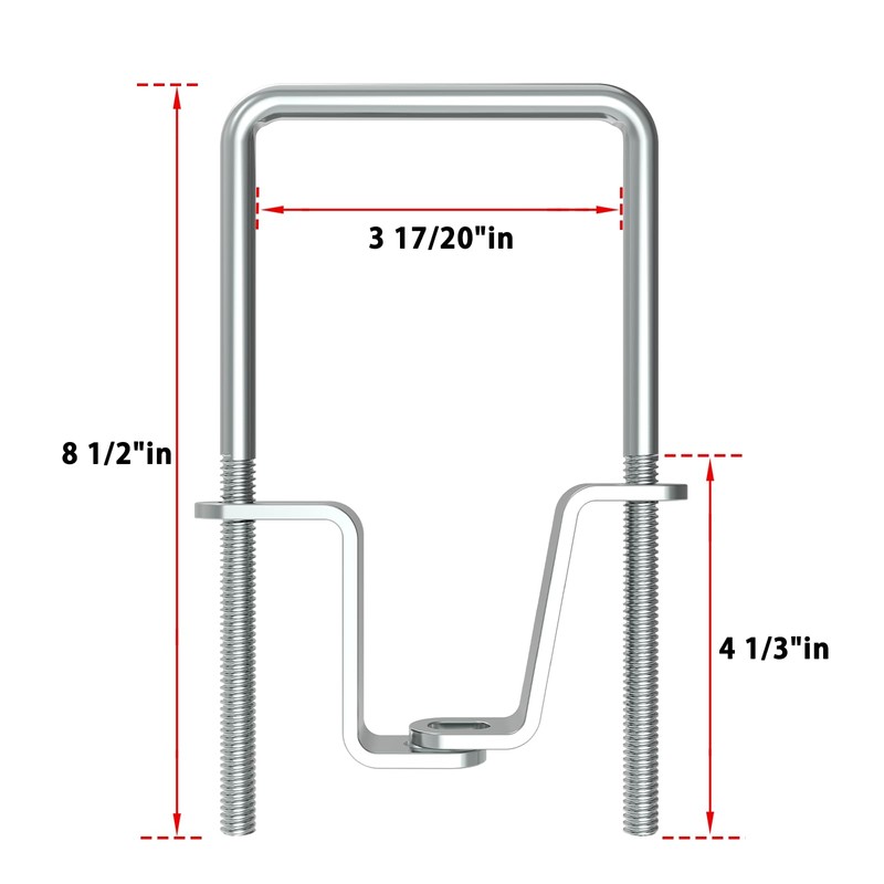 KOPKIO U-Bolt Style Tire Carrier, Trailer Spare Tire Mount Bracket,