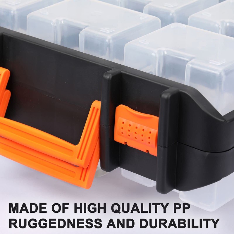 Mayouko 16 Compartments Detachable Toolbox Organizer,Hardware Organizer Box with Removable