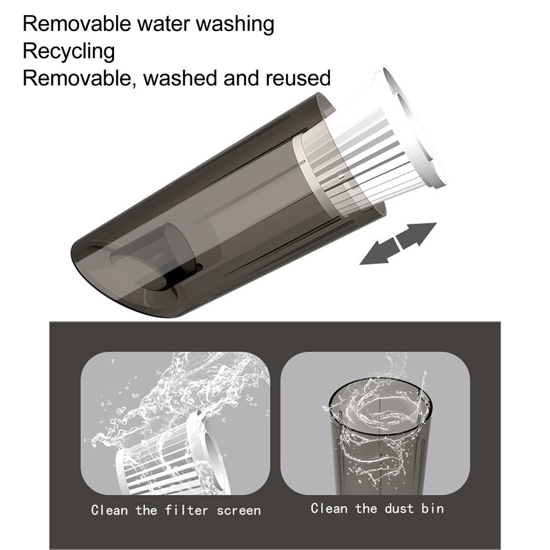 Hand Held Vacuum Cleaner 2000mAh USB Interface White Powerful Cordless