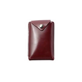 Abrasas Classic Leather Thin Card Case, Made in Japan, red (bordeaux)