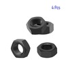 FOCMKEAS 4PCS M16-2 Black Hex Nuts, Carbon Steel Metric Coarse