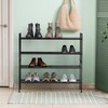 Simple Houseware 2 Tier Stackable Wire Shoes Rack, Black