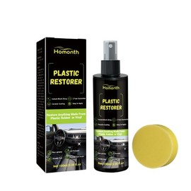 Plastic Restorer for Cars：2PCS Plastic Car Trim Restorer Automotive - Car Scratch Remover to Restores Factory Black and Helps Conceal Scratches & Scuff Marks, 100ml, 3.36 Fl Oz