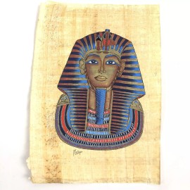 Egyptian Papyrus Paper Hand Inked Art Pharaoh King Portrait Nile River Valley