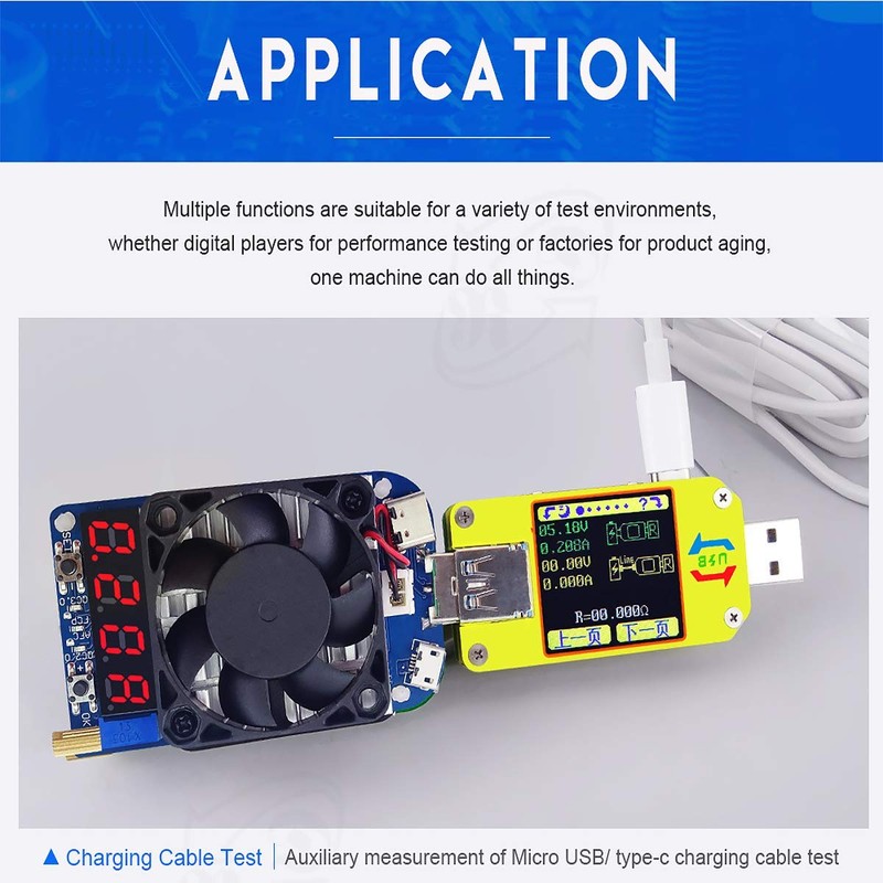DollaTek Electronic Load Tester USB Load Resistor Module Trigger QC2.0