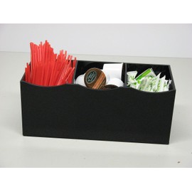 Short & Wide Coffee/Condiment Dispenser with 3 Bins (10023)