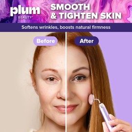 Rose Quartz Face Massager Tool, Electric Face Roller and Vibrating Facial Massager for Toning, Lifting, Skincare – Facial Roller Vibration Tool and Skin Vibrating Device for Daily Beauty Routine